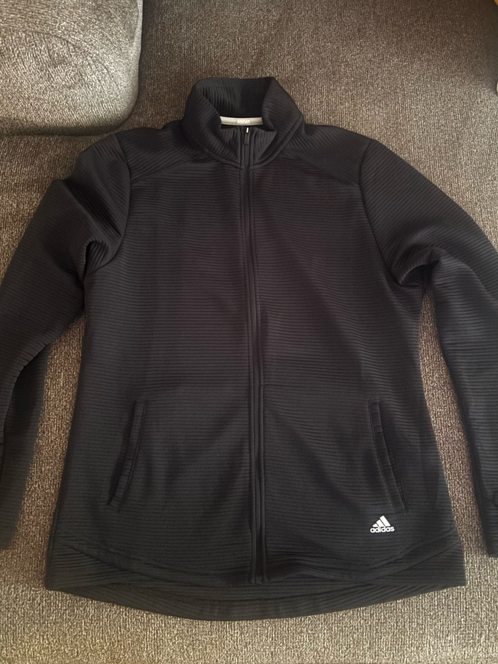 Adidas Women’s Black Full-Zip Golf Performance Jacket